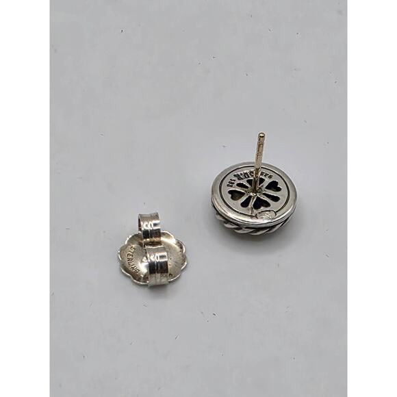 David Yurman Sterling Silver Amethyst Cookie Stud Earrings - Picture 13 of 16